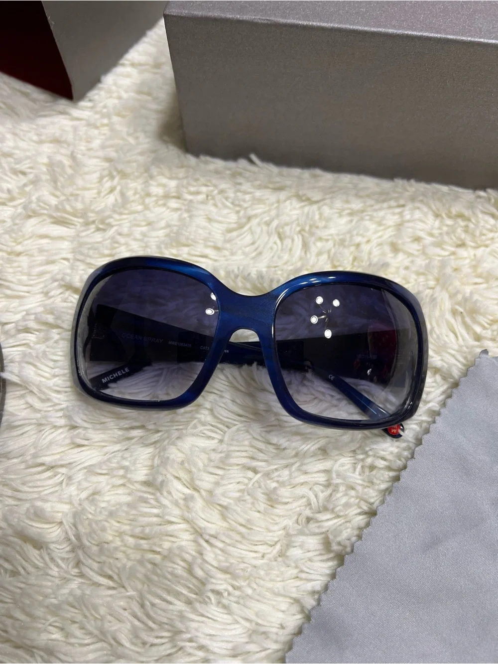 Michele Women’s Dark Blue Sunglasses with Case
